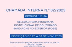 SELEÇÃO PARA PROGRAMA INSTITUCIONAL DE DOUTORADO SANDUÍCHE NO EXTERIOR